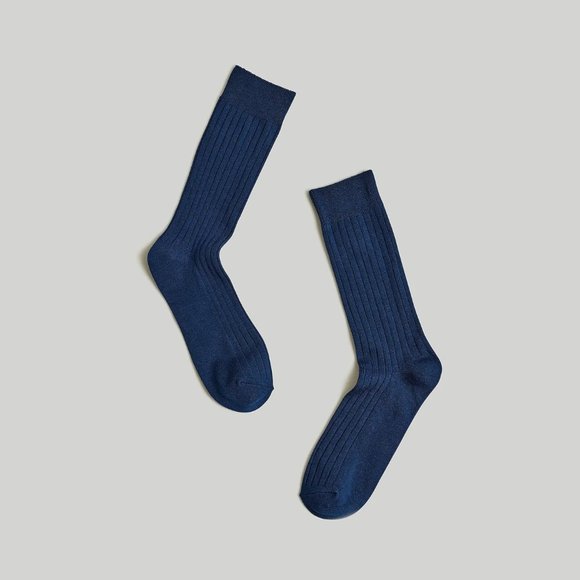 [NWT] Madewell Light Trouser Socks in Navy - Picture 2 of 3